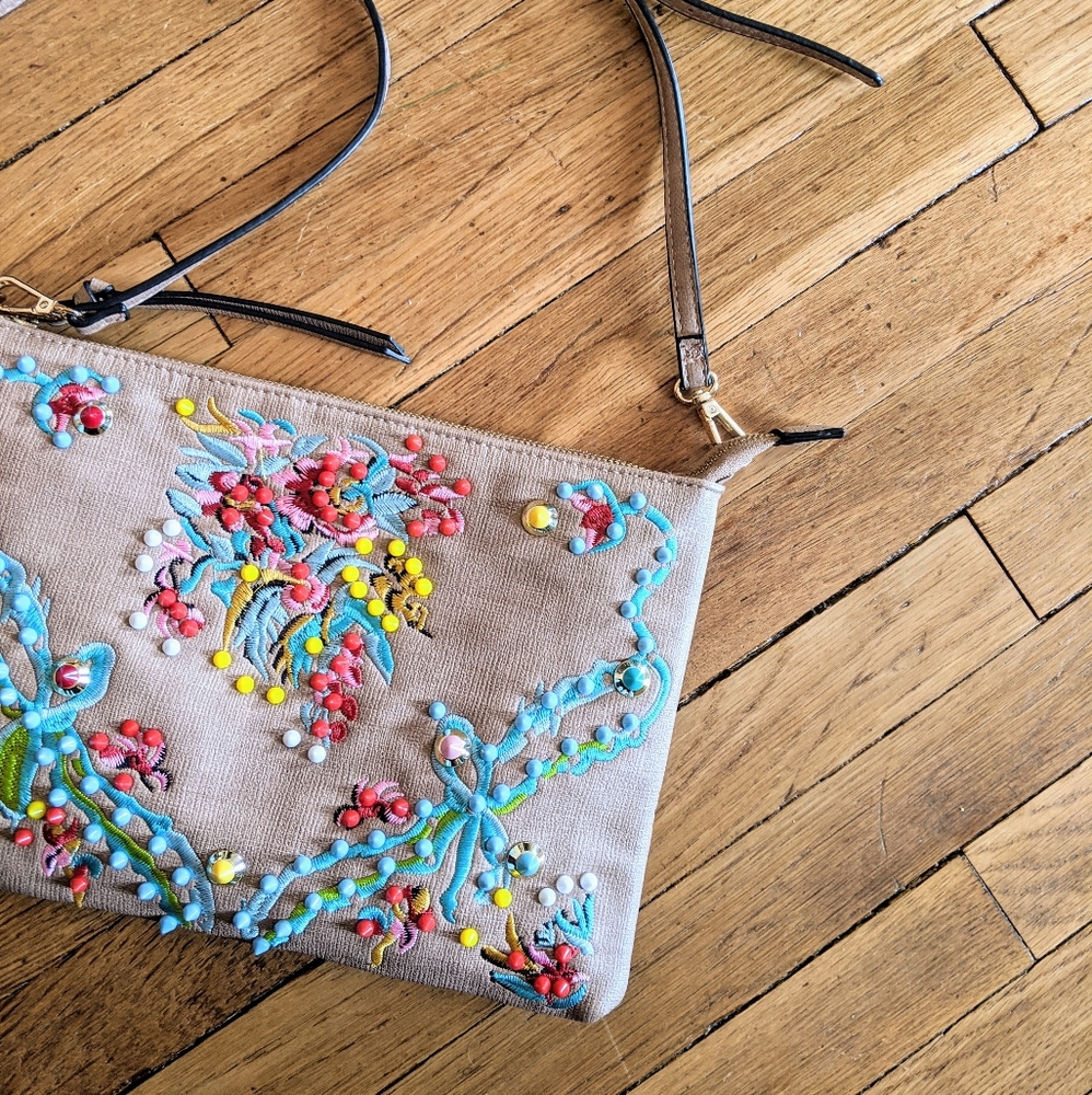 Artsy embroidered colorful purse